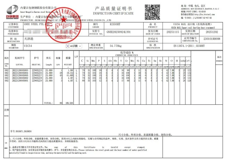 uic54 rail MTC uic54 rail MTC
