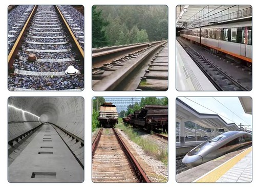 Heavy steel rail track Heavy steel rail track